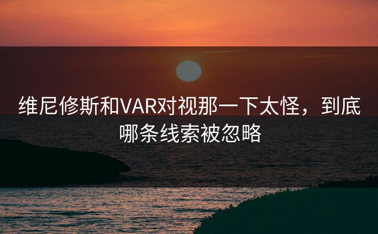 维尼修斯和VAR对视那一下太怪，到底哪条线索被忽略