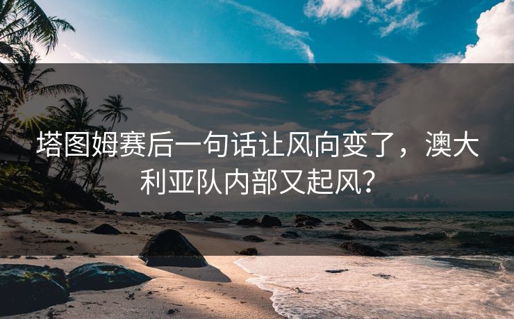 塔图姆赛后一句话让风向变了，澳大利亚队内部又起风？  第1张
