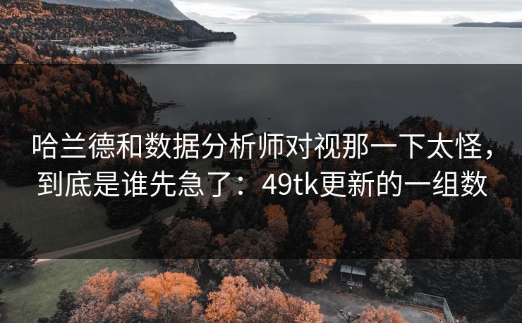 哈兰德和数据分析师对视那一下太怪，到底是谁先急了：49tk更新的一组数